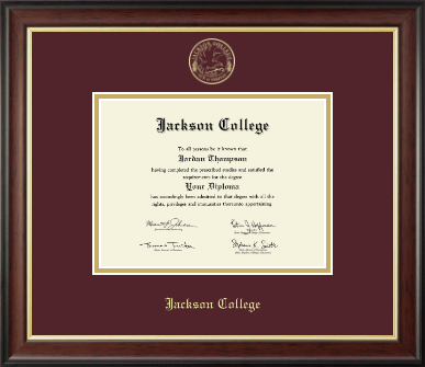 Jackson College diploma frame - Gold Embossed Diploma Frame in Studio Gold