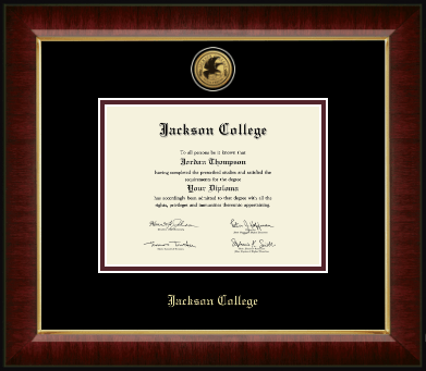 Jackson College diploma frame - Gold Engraved Medallion Diploma Frame in Murano