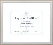 Specialty Frames certificate frame - Baptism Certificate Frame in Snow