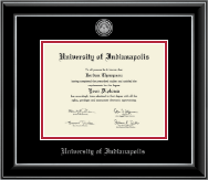 University of Indianapolis diploma frame - Silver Engraved Medallion Diploma Frame in Onyx Silver