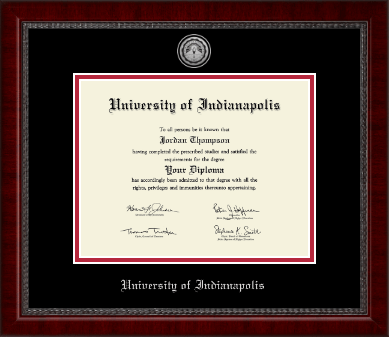 University of Indianapolis diploma frame - Silver Engraved Medallion Diploma Frame in Sutton