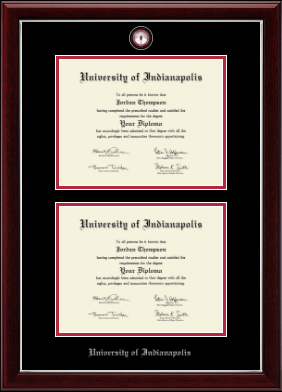 University of Indianapolis diploma frame - Double Masterpiece Diploma Frame in Gallery Silver