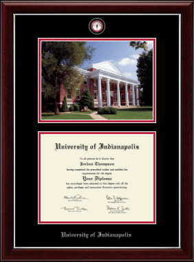 University of Indianapolis diploma frame - Campus Scene Masterpiece Diploma Frame in Gallery Silver