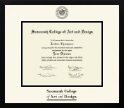 Savannah College of Art & Design diploma frame - Icon in Gotham