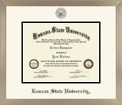 Kansas State University diploma frame - Icon in Light Champagne