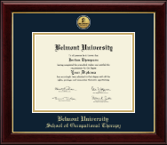 Belmont University diploma frame - Gold Engraved Medallion Diploma Frame in Gallery