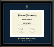 Belmont University diploma frame - Gold Embossed Diploma Frame in Onyx Gold