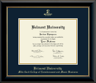Belmont University diploma frame - Gold Embossed Diploma Frame in Onyx Gold