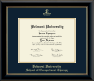 Belmont University diploma frame - Gold Embossed Diploma Frame in Onyx Gold