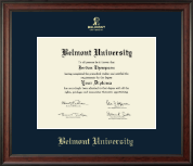 Belmont University diploma frame - Gold Embossed Diploma Frame in Studio