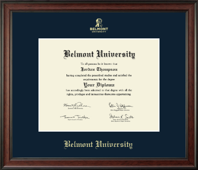 Belmont University diploma frame - Gold Embossed Diploma Frame in Studio