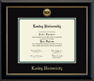 Lesley University diploma frame - Gold Engraved Medallion Diploma Frame in Onyx Gold