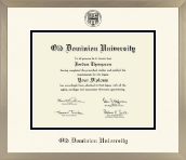 Old Dominion University diploma frame - Icon in Light Champagne