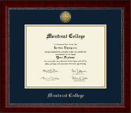 Montreat College diploma frame - Gold Engraved Medallion Diploma Frame in Sutton