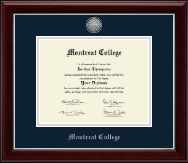 Montreat College diploma frame - Silver Engraved Medallion Diploma Frame in Gallery Silver