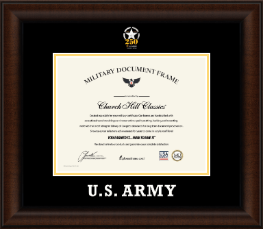 United States Army certificate frame - Dimensions 250th Anniversary Logo Certificate Frame in Lenox