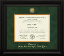 State University of New York at Oswego diploma frame - Presidential Gold Engraved Diploma Frame in Washington