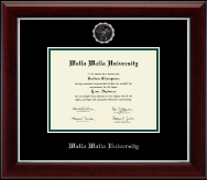 Walla Walla University diploma frame - Silver Embossed Diploma Frame in Gallery Silver