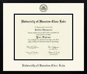 University of Houston-Clear Lake diploma frame - Icon in Gotham