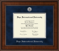Hope International University diploma frame - Presidential Silver Engraved Diploma Frame in Madison