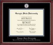 Georgia State University diploma frame - Masterpiece Medallion Diploma Frame in Kensington Silver