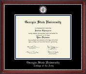 Georgia State University diploma frame - Masterpiece Medallion Diploma Frame in Kensington Silver