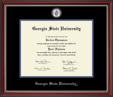 Georgia State University diploma frame - Masterpiece Medallion Diploma Frame in Kensington Silver