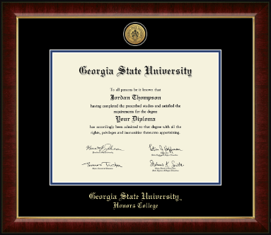 Georgia State University diploma frame - Gold Engraved Medallion Diploma Frame in Murano