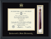 Jacksonville State University diploma frame - Tassel & Cord Diploma Frame in Obsidian