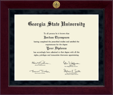 Georgia State University diploma frame - Millennium Gold Engraved Diploma Frame in Cordova