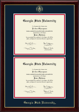 Georgia State University diploma frame - Double Diploma Frame in Gallery
