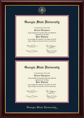 Georgia State University diploma frame - Double Diploma Frame in Gallery