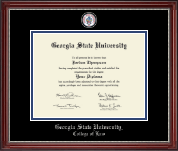 Georgia State University diploma frame - Masterpiece Medallion Diploma Frame in Kensington Silver