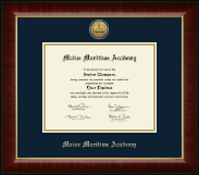 Maine Maritime Academy diploma frame - Gold Engraved Medallion Diploma Frame in Murano