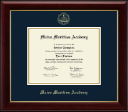 Maine Maritime Academy diploma frame - Gold Embossed Diploma Frame in Gallery