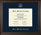 Maine Maritime Academy diploma frame - Gold Embossed Diploma Frame in Studio