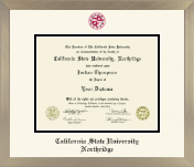 California State University Northridge diploma frame - Icon in Light Champagne