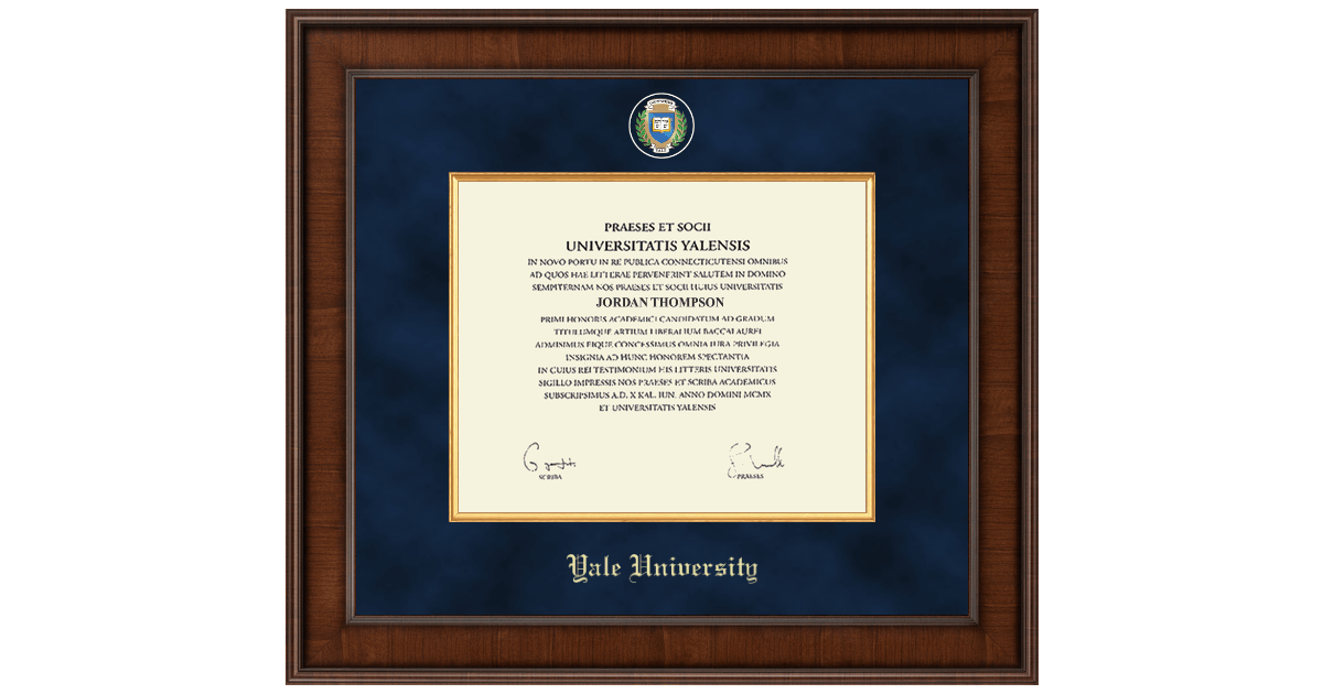 Presidential Masterpiece Diploma Frame in Madison Yale University