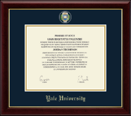 Yale University diploma frame - Masterpiece Medallion Diploma Frame in Gallery