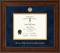Sons of the American Revolution certificate frame - Presidential Masterpiece Certificate Frame in Madison