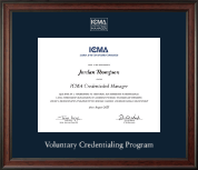International City County Management Association certificate frame - Silver Embossed Certificate Frame in Studio