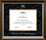 International City County Management Association certificate frame - Presidential Embossed Certificate Frame in Hampshire