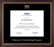 International City County Management Association certificate frame - Gold Embossed Certificate Frame in Studio Gold