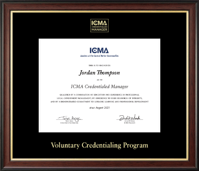 International City County Management Association certificate frame - Gold Embossed Certificate Frame in Studio Gold