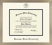 Sonoma State University diploma frame - Icon in Light Champagne