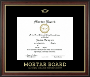 Mortar Board National College Honor Society certificate frame - Gold Embossed Certificate Frame in Studio Gold