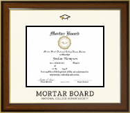 Mortar Board National College Honor Society certificate frame - Dimensions Certificate Frame in Westwood
