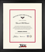 United States Marine Corps certificate frame - Dimensions 250th Anniversary Certificate Frame in Arena