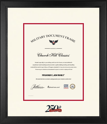 United States Marine Corps certificate frame - Dimensions 250th Anniversary Certificate Frame in Arena