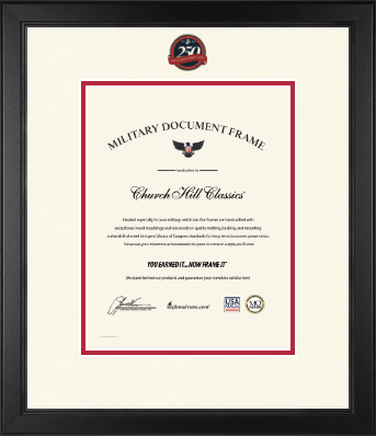 United States Marine Corps certificate frame - Dimensions 250th Anniversary Certificate Frame in Arena